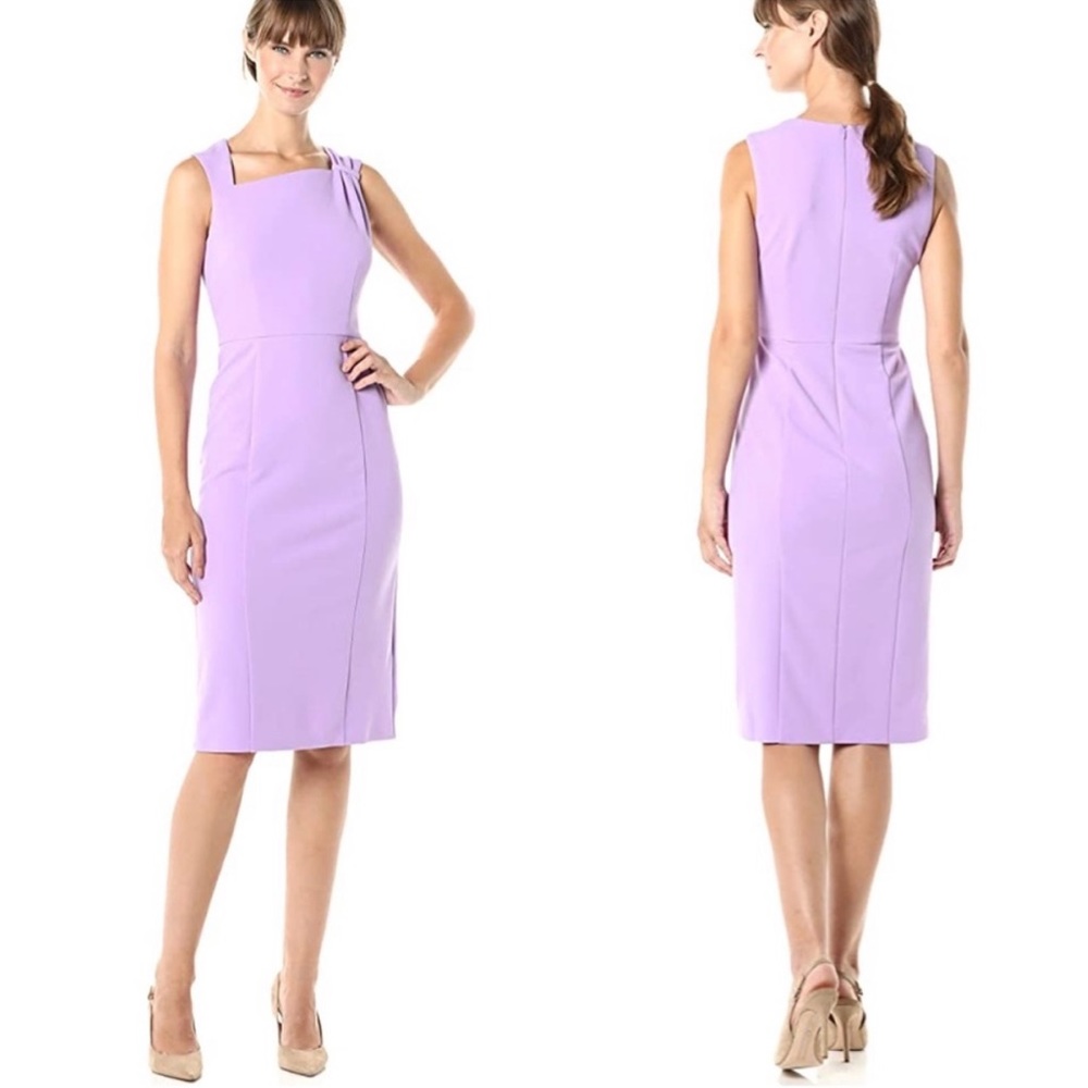 Donna Morgan Pale Purple Sleeveless Sheath Dress